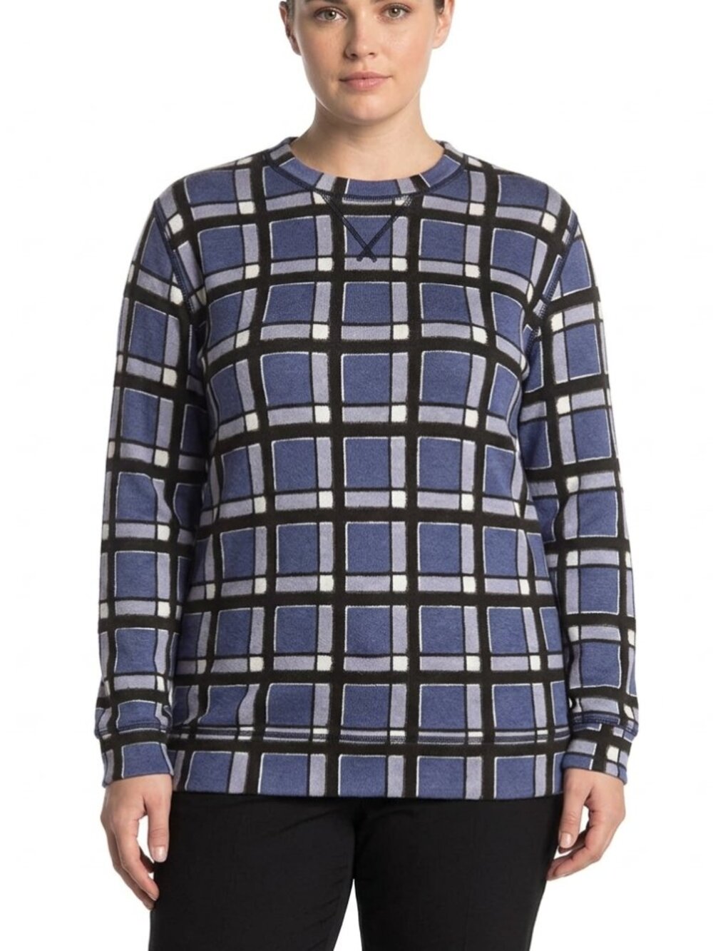 Marc by Marc Jacobs "Toto" Skipper Blue Check Sweatshirt- Sz. Lrg